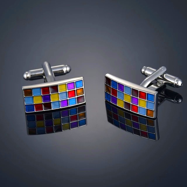 Colorful Rectangular Cufflinks
